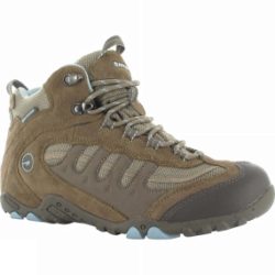 Hi-Tec Womens Penrith Mid WP Boot Brown/Light Blue